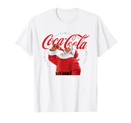 Coca Cola Weihnachtsmann mit Cola Weihnachten T-Shirt