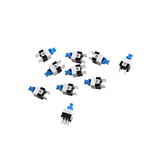 Interruptor autobloqueo de 6 pines DPDT micro botón tactil PCB 8.5x8.5mm 10 uds 5
