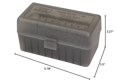 Boîte De Munitions Rapide MTM RM-50-10 - Capacité 50 Cartouches, Calibres .220, .243 Win, .308, Etc.