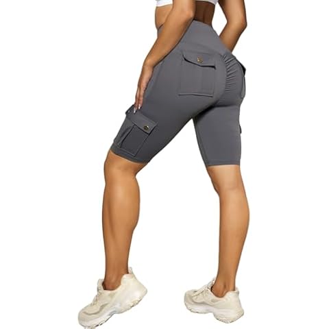 Nuofengkudu Women's High Waisted Gym Shorts Cover