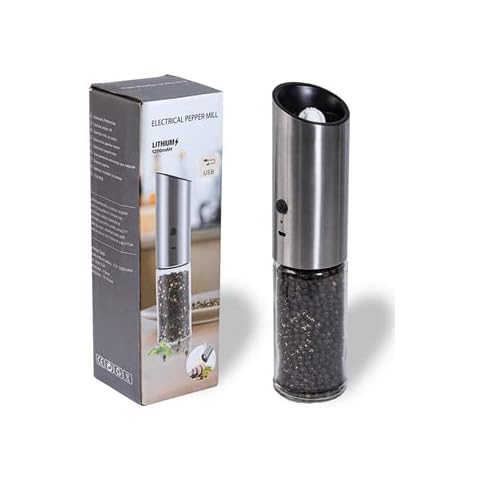 Electric Pepper Mill - Just turn it over and it will grind your pepper! Cover