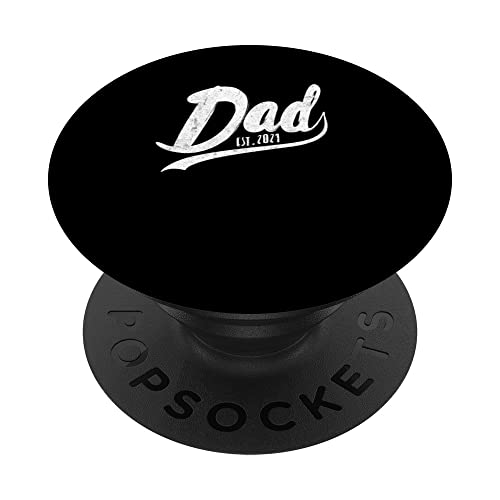 Vintage Father's day Promoted to Dad est 2021 PopSockets PopGrip Intercambiable