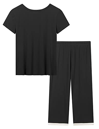 Image of Joyaria Cooling Pajamas Bamboo Viscose Lightweight PJs Set Women Wicking Sleepwear for Night Sweat S-XXL