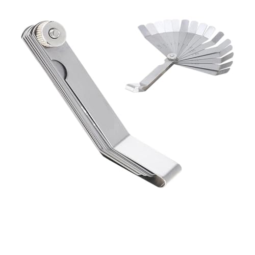 Calibrador de espesores acero curvado 0.05-1 mm 16 piezas miniatura 1