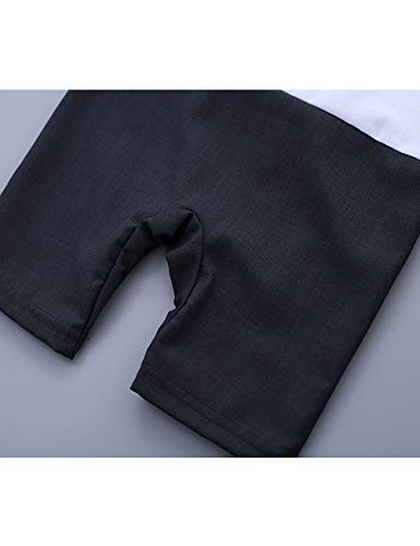 HeMarIsle Baby Boy Gentleman White Shirt Waistcoat Bowtie Tuxedo Onesie Jumpsuit Overall Romper