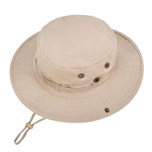 Image of Sun Hats for Men Women Boonie Hat UPF 50+ Bucket Hat Wide Brim UV Protection Fishing Hiking Safari Outdoor Hats