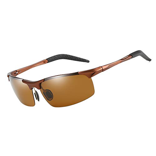Kennifer Lunettes de Soleil Sport, Polarisé Lunettes de Soleil Homme Femme AL-MG Cadre, Fishing Golf Cyclisme Conduite Pêche Escalade Ancien Lunettes Cover