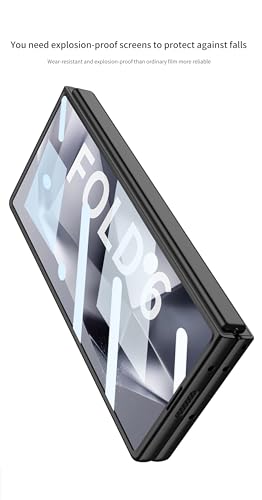 Image of Midkart Matte Case Compatible with Samsung Galaxy Z Fold 6 (Release 2024) with Front Glass Cover Hard PC Thin Independent Camera Protection, Black