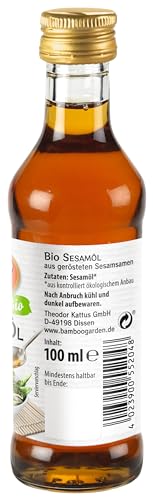 Bamboo Garden Bio Sesamöl, 3er Pack (3 x 100 ml) (Verpackungsdesign kann abweichen)