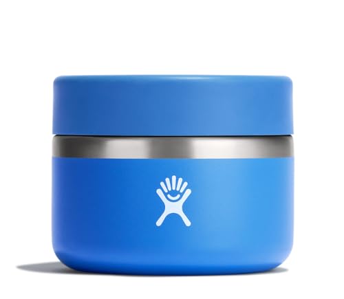 Hydro Flask Food Jar – Insulated Stainless Steel, Snack Travel Container for Hot Food, Lunch, & Soup 12 Oz Cascade Blue