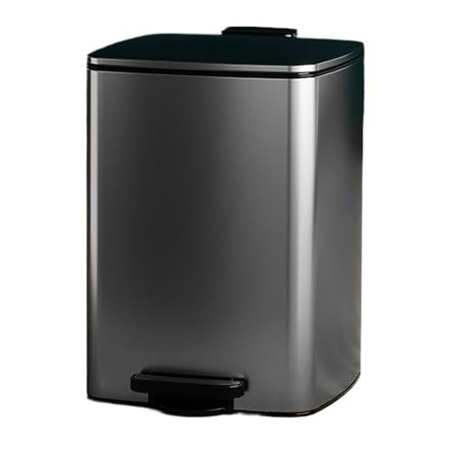 Caneca de basura cuadrada sin contacto 20L negro miniatura 1