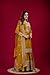FASHION FRONTIER Beautiful Heavy Chinnon New Punjabi Style Sharara Suit For Women Ready To Wear Salwar Kameez With Dupatta (US, Alpha, Medium, Regular, Yellow)