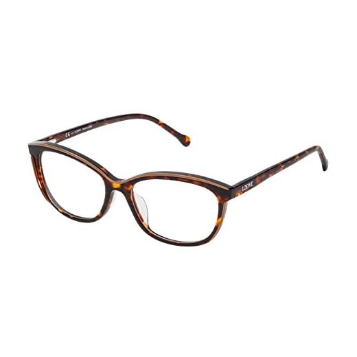 Loewe VLWA06M530NVQ Monturas de Gafas, Shiny Beige+Havana, 55 Unisex