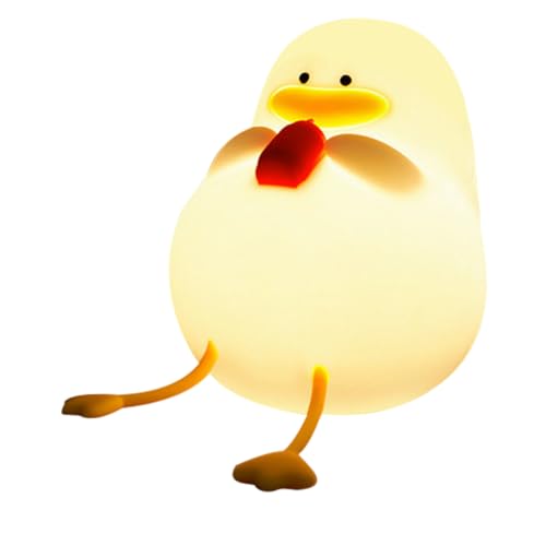 Lámpara de noche de silicona en forma de pato para dormitorio
