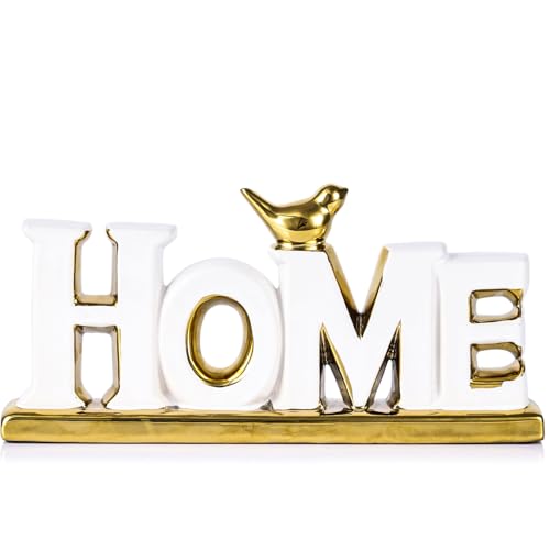 XMGZQ White and Gold Decor for Living Room Bedroom Bookshelf