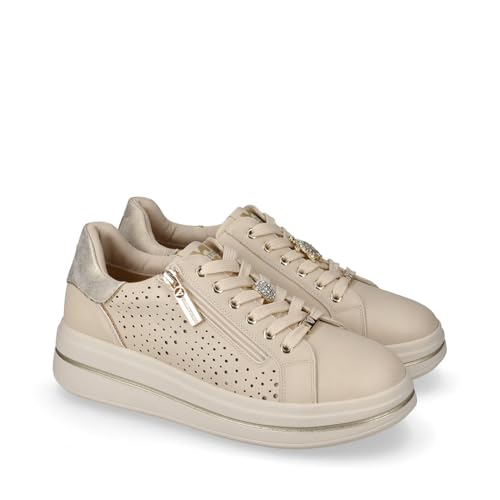 Sneaker Casual Femme Valleverde 35493 en Cuir Synthétique et Talon Compensé 5cm