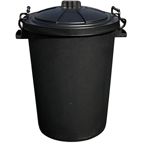M1SS Black 50L Heavy-Duty Dustbin Cover