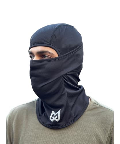Image of Balaclava for Men & Women | Face Mask for Bike Riding | Motorcycle Balaclava | Helmet Mask | Breathable Neck Gaiter | Moisture-Wicking Black