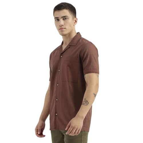 Image of United Colors of Benetton Regular Fit Resort Collar Solid Shirt