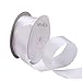 38mm Ruban Satin Blanc , Ruban en Satin Double Face pour la Décoration de Mariage, Fête , Emballage Cadeau, Gâteau, Bouquet (22.5m)