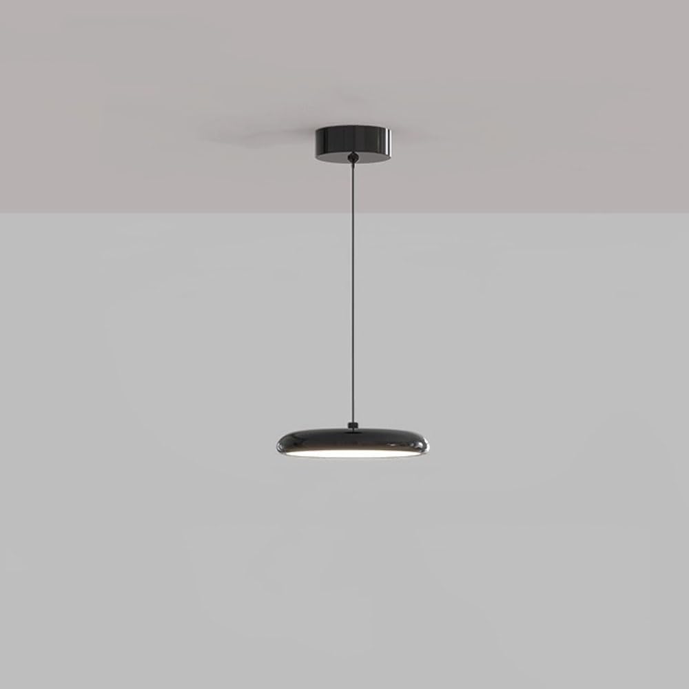 Lámpara colgante de estilo rústico moderno negra para techo con iluminación ajustable de comedor 1