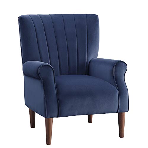 Lexicon Nellie Accent Chair, Navy Blue Beachfront Decor