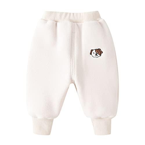 Toddler Baby Joggers Fleece Baggy Sweatpants Boy Girl Thick Thermal Pants Cartoon Pull on School Athletic Pants