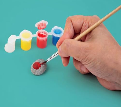 Clementoni Crazy Chic - Rock Art Creations, Set Di Pittura E Decorazione Sassi Per Bambini 7+ Anni, Kit Creativo Con Tempere, Occhietti Adesivi E Accessori, Made In Italy, 18691 - 6