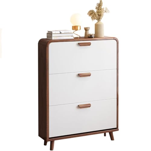 Armoire à chaussures moderne en bois à 3 portes rabattables