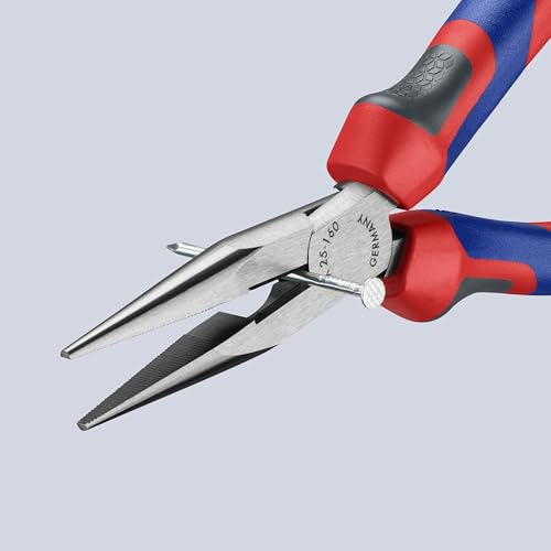KNIPEX Snipe Nose Side Cutting Pliers (Radio Pliers) with Comfort Handles 160 mm, 25 02 160