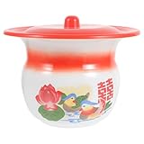 Hohopeti Retro Kinderurinal mit Deckel Spucknapf aus Robustem Material Tragbares Töpfchen für Mädchen und Jungen Wiederverwendbar Geruchsverschließend