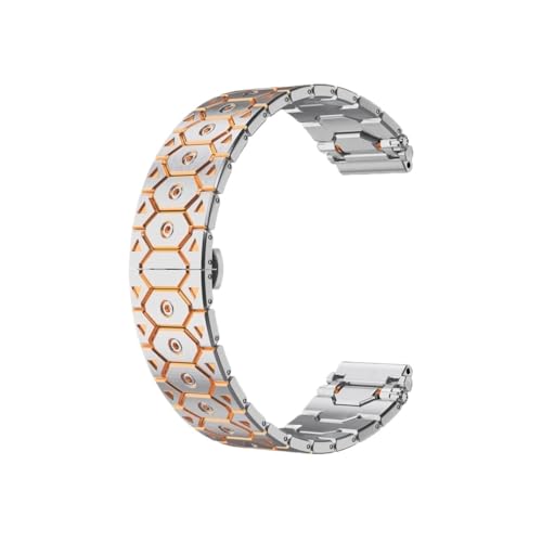 XeXX`[BɓKSamsung Galaxy Watch 7/6 /Huawei GT5 22mm ɓKB(Silver Orange-1,For 22mm)