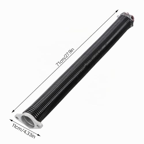 Ausla 2 Ressorts de Torsion pour Porte de Garage de 2 Pouces, Fabriqués en Bobine d'Acier et Baril en Aluminium, Minimum 18 000 Cycles pour Remplacement et Installation Familiale (11x70cm)