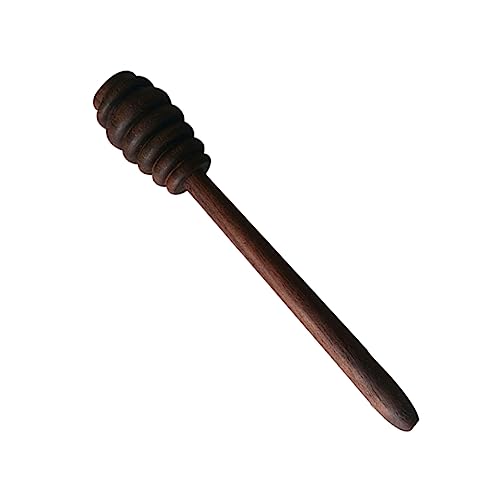 LALADEFIEE Honey Stirrer Stick Natural Dark Walnut Honey Dipper Wand for Syrup Jam and Milk Tea Reusable Washable Smooth Design for Home Restaurant Use