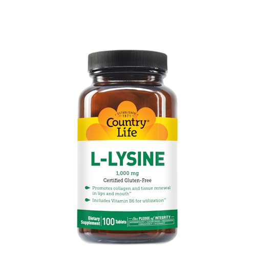 COUNTRY LIFE VITAMINS L-Lysine 1000 Mg with B-6, 2.5 Pounds