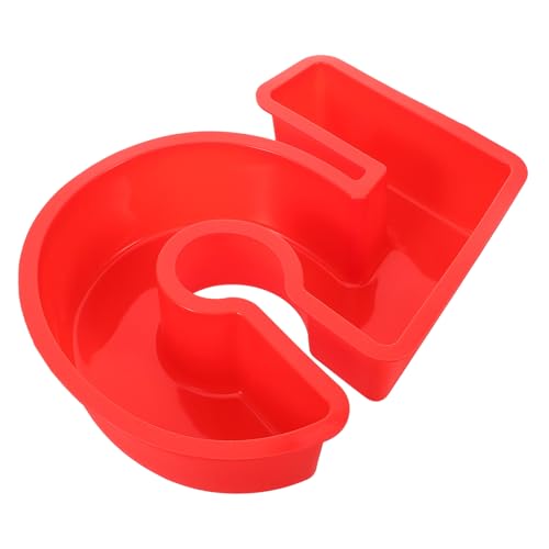 Cabilock Number Cake Baking Mold 5-inch Silicone Cake Mould Pan Home Baking Tool