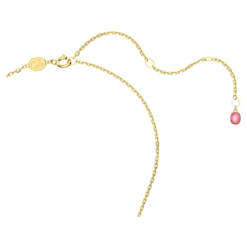 Swarovski Idyllia necklace, Flower, Pink, Gold-tone plated