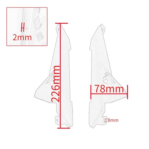 Panneau latéral CBR 650R : carénage de réservoir finition brute