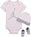 Nike Jordan Jumpman 3-teiliges Baby-Set, 6 - 12 Monate, Pink Foam / Grau, LJ0041-A9Y