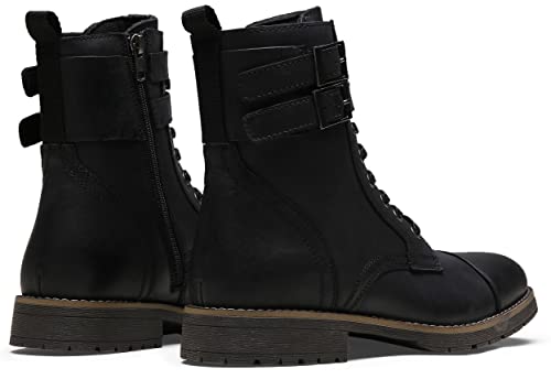 Image of Vostey Mens Boots Motorcycle Casual Boots for Men Zipper Fashion Chukka Boots Mens