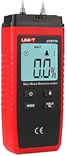 Wood Moisture Meter UT377A, Pin-Type Digital Moisture Tester Detector Damp Tester Dampness Meter, Detects up to 2.6”(65mm) Deep for Wood Building Material Firewood Paper Floor Measuring