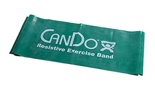 CanDo Latex-Free Exercise Band 5-Foot Singles Green 30 Count