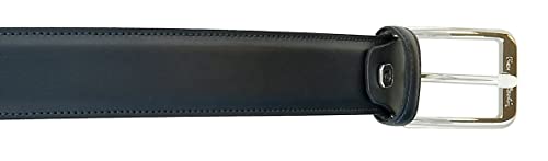 Pierre Cardin Blue Smooth Classic Silver D-Ring Adjustable Belt Adjustable Mens Belt-402