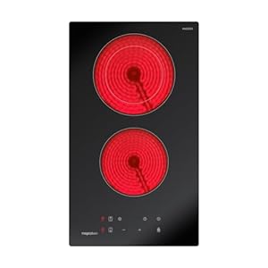 Glaskeramikkochfeld mit 2 kochfelder 29,5cm, 9 Heizstufen, Berührungssteuerung, Kindersicherung, Timer, Geeignet für alle Kochgeschirre, 3400W