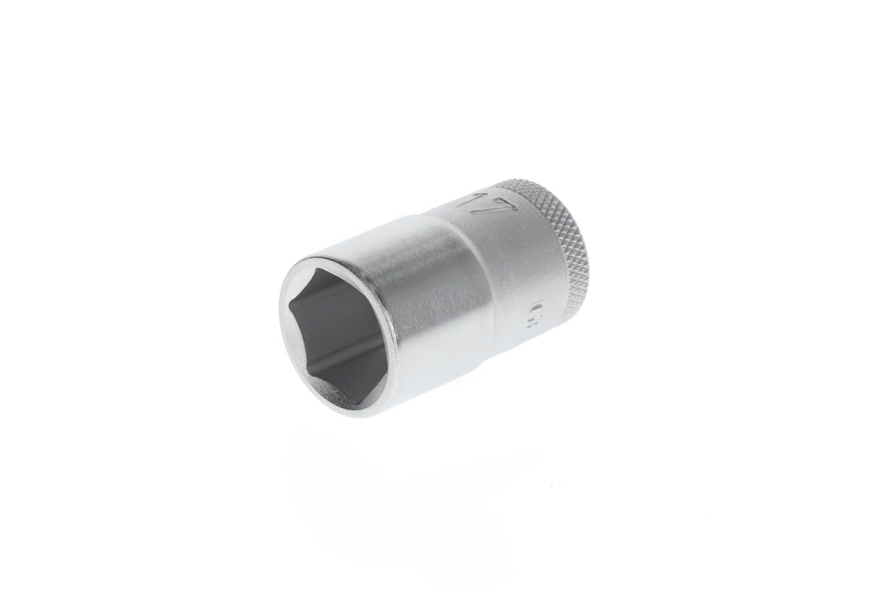 Gedore Silver Socket, 1/2" 12.5 Mm Drive, Hexagonal, 17 Mm Width, Tool, 19 17, Chrome-Plated Steel