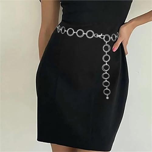 Metal Chain Belt 8pcs Chunky Metal Chain Belt - Waist & Belly Link Belt for Waist2