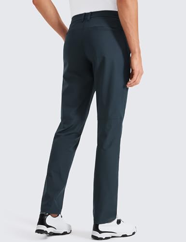 Image of CRZ YOGA All Day Comfy Golf Pants 28 inch /30 inch /32 inch /34 inch /36 inch | Decent Stretch, Wrinkle-Resistant, Casual, Slightly Tapered Leg, Flat Front, Pockets, Trousers for Men