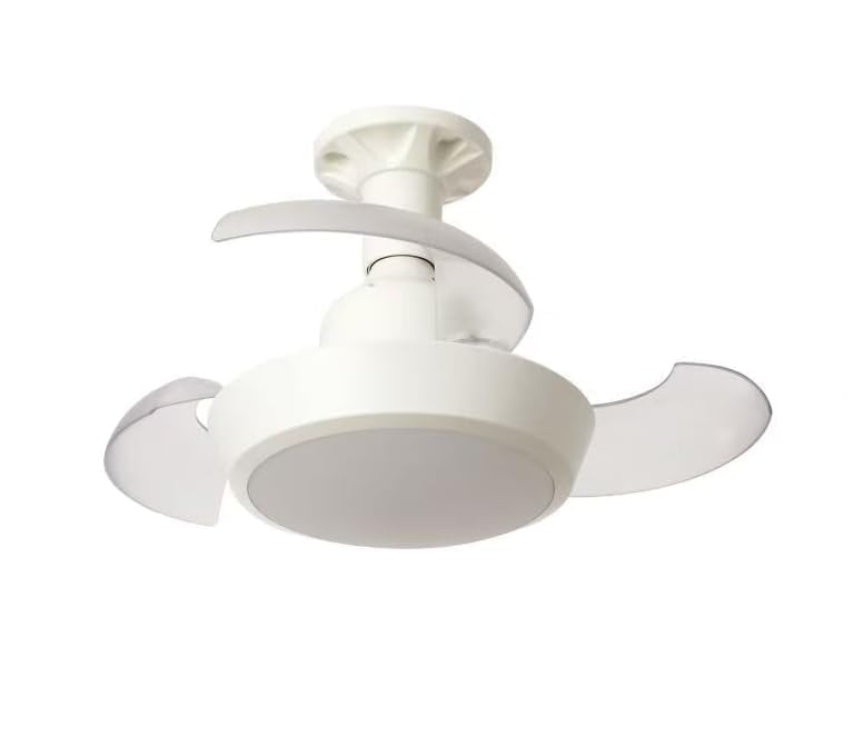 QAWACHH Ceiling 3 Color Led Fan Light With Plastic Blade or Remote Control Foldable Household Mini Chandelier in 3 Speed Wind (33 W)