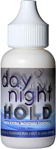 Day & Night HOLD 1.3 oz Hair Replacement Adhesive! Poly and Lace Hairpiece, Wig, and Toupee Systems INVISIBLE Bonding Glue with Extra Moisture Control for a Light Hold