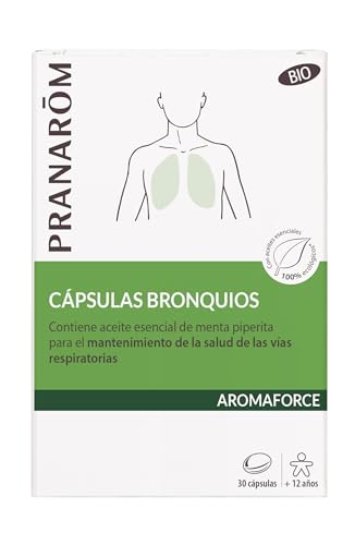 PRANAROM - Aromaforce - Cápsulas Bronquios - Salud Respiratoria - Con Aceites Esenciales 100% BIO - 30 Cápsulas
